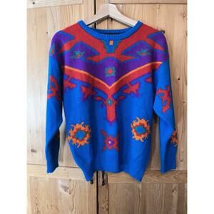 I.B Diffusion Vintage Colorful Crew Neck Sweater Size S